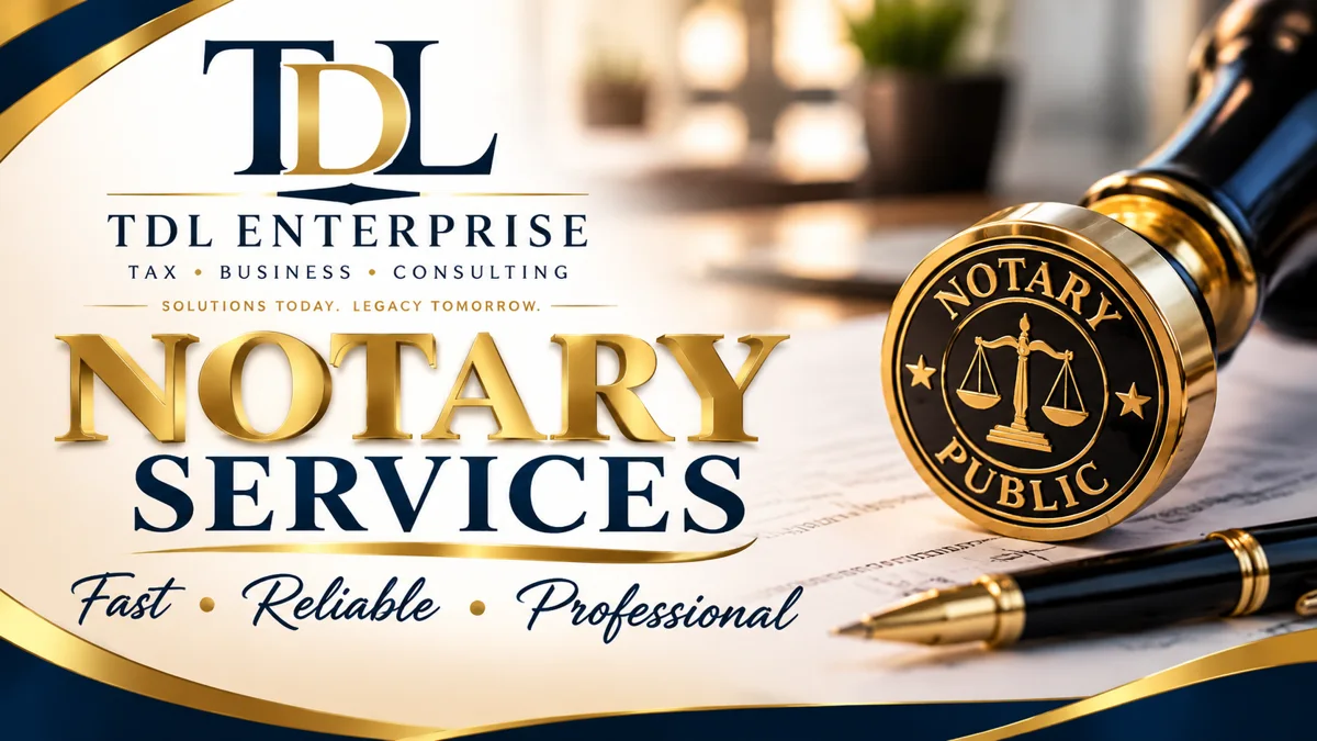 TDL Enterprise notary services promotion